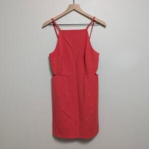 French connection size 6 spaghetti strap pink/salmon mini dress